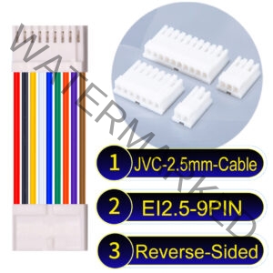 JVC 2.5mm 9-Pin Reverse-Side-Head 22AWG PVC Cable