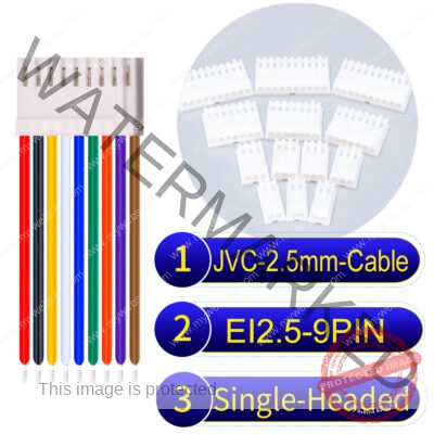 JVC 2.5mm 9-Pin Single-Headed 22AWG PVC Cable