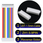 JST ZH1.5 9Pin Reverse-Side-Head Cable