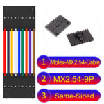 Molex 2.54mm MX2.54 9Pin Same-Side-Head Cable