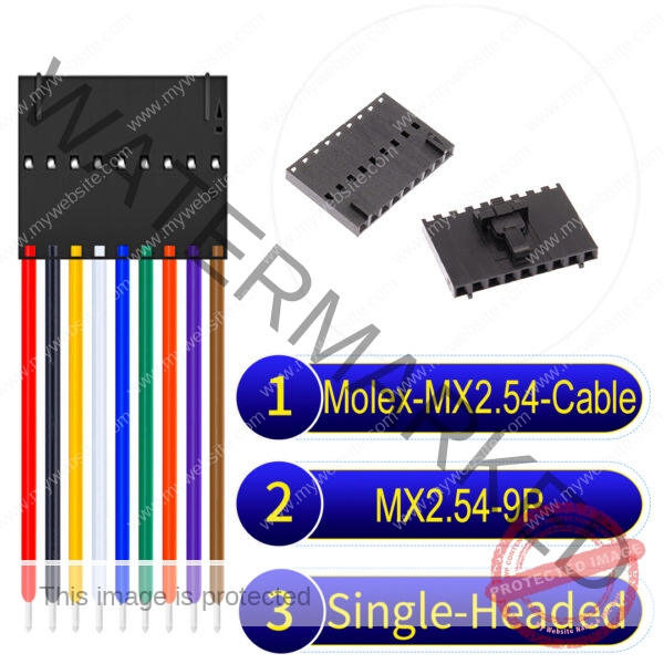 Molex 2.54mm MX2.54 9Pin Single-Headed Cable