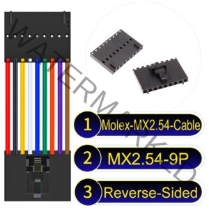 Molex 2.54mm MX2.54 9Pin Reverse-Side-Head Cable