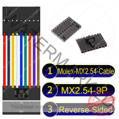 Molex 2.54mm MX2.54 9Pin Reverse-Side-Head Cable