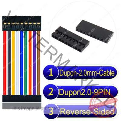 Dupont 2.0mm 9Pin Reverse-Side-Head Cable