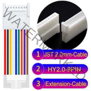 JST HY2.0mm 9-Pin Extension Cable 22AWG PVC Cable