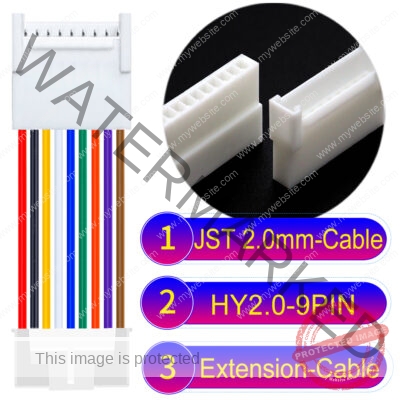 JST HY2.0mm 9-Pin Extension Cable 22AWG PVC Cable