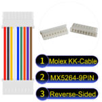 Molex KK 2.54mm MX5264 9Pin Reverse-Side-Head Cable