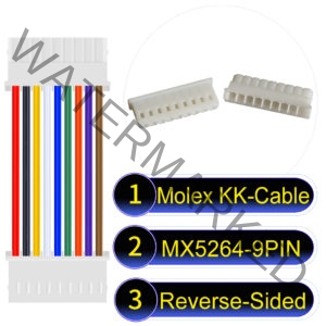 Molex KK 2.54mm MX5264 9Pin Reverse-Side-Head Cable