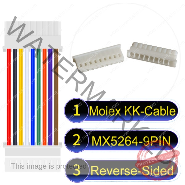 Molex KK 2.54mm MX5264 9Pin Reverse-Side-Head Cable