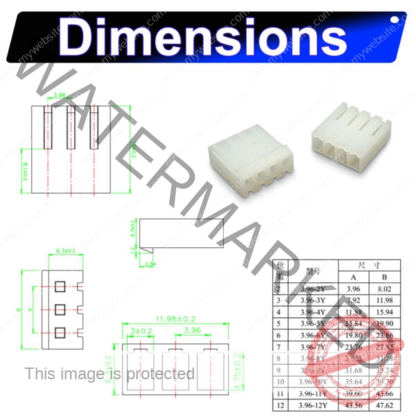 Molex KK3.96 3.96mm housing 2P 3P 4P 5P 6P 7P 8P 9P 10P 12P