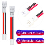 JST 2.0mm PH2.0 2Pin Male Female Extension Cable