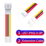 JST 2.0mm PH2.0 3Pin Male Female Extension Cable