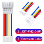 JST 2.0mm PH2.0 5Pin Male Female Extension Cable