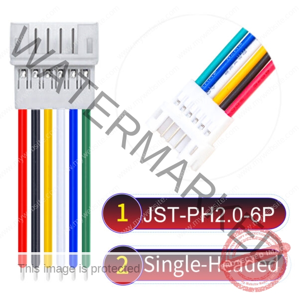 JST PH2.0 6Pin Female Single-Headed Cable