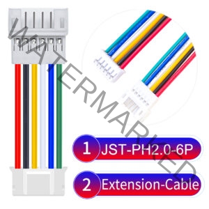 JST 2.0mm PH2.0 6Pin Male Female Extension Cable