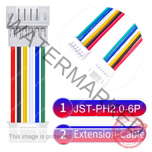 JST 2.0mm PH2.0 6Pin Male Female Extension Cable