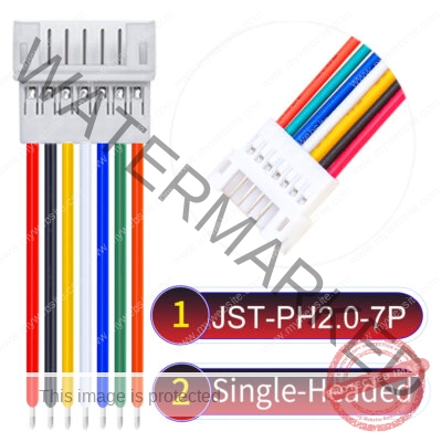 JST PH2.0 7Pin Female Single-Headed Cable