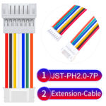 JST 2.0mm PH2.0 7Pin Male Female Extension Cable