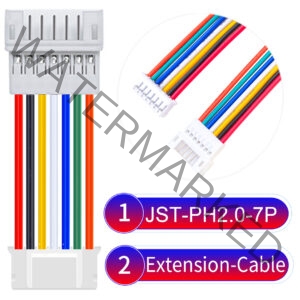 JST 2.0mm PH2.0 7Pin Male Female Extension Cable