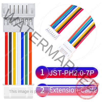 JST 2.0mm PH2.0 7Pin Male Female Extension Cable