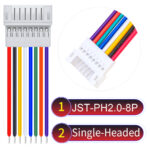 JST PH2.0 8Pin Female Single-Headed Cable