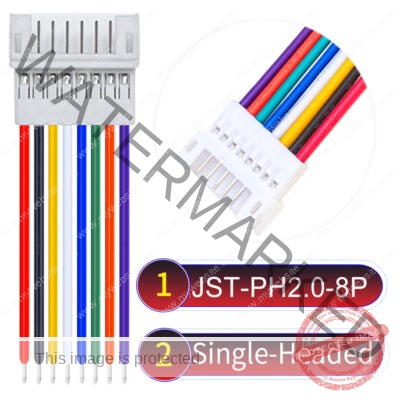 JST PH2.0 8Pin Female Single-Headed Cable