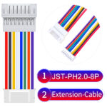 JST 2.0mm PH2.0 8Pin Male Female Extension Cable