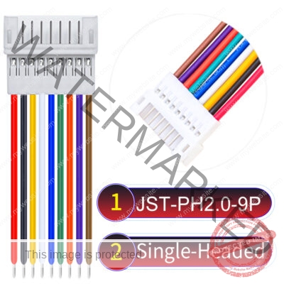 JST PH2.0 9Pin Female Single-Headed Cable