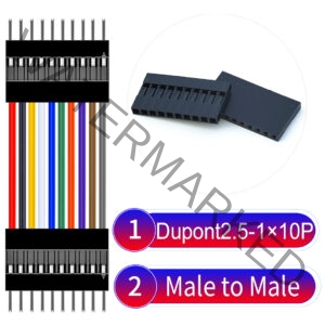 Dupont 2.54mm Male to Male 1×10Pin Cable