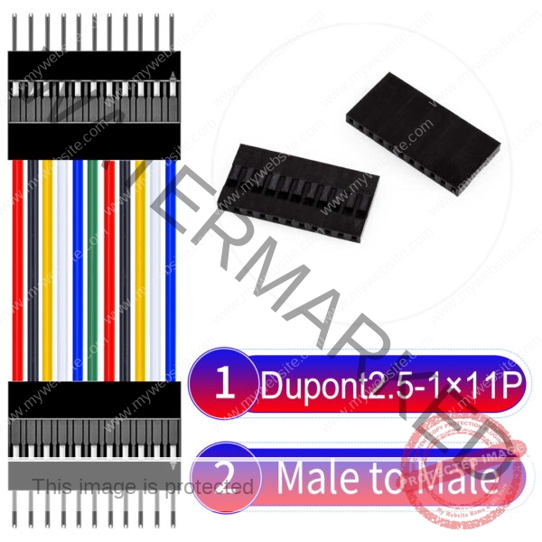 Dupont 2.54mm Male to Male 1×11Pin Cable