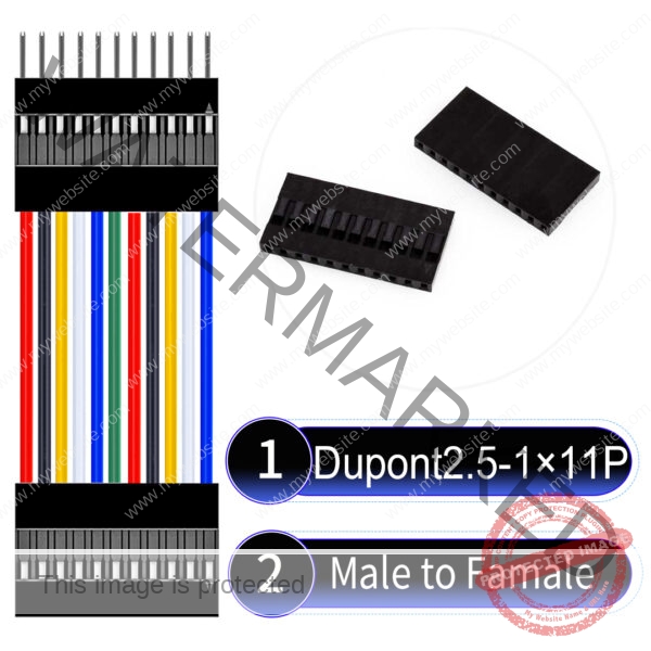 Dupont 2.54mm Male to Female 1×11Pin Cable