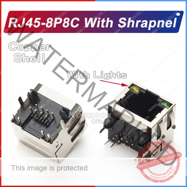 RJ45-8P8C With Shrapnel Ethernet Connector for stable networks