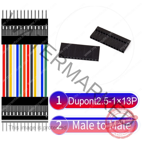 Dupont 2.54mm Male to Male 1×13Pin Cable