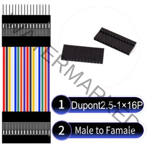 Dupont 2.54mm Male to Female 1×16Pin Cable