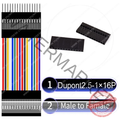 Dupont 2.54mm Male to Female 1×16Pin Cable