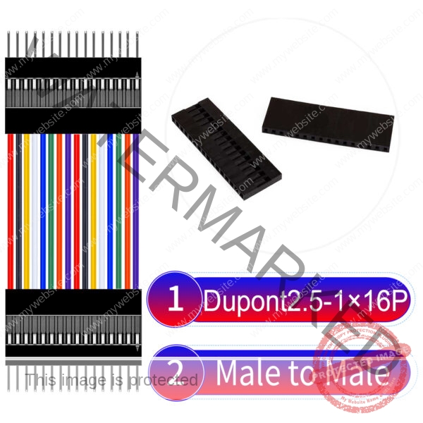 Dupont 2.54mm Male to Male 1×16Pin Cable