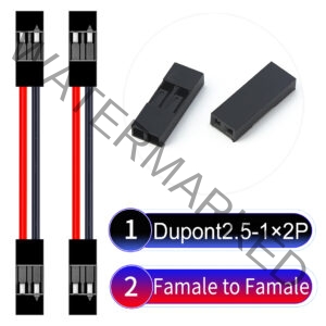 Dupont 2.54mm Female to Female 1×2Pin Cable