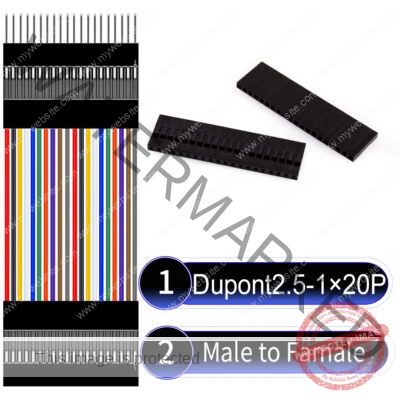 Dupont 2.54mm Male to Female 1×20Pin Cable