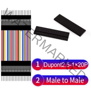 Dupont 2.54mm Male to Male 1×20Pin Cable