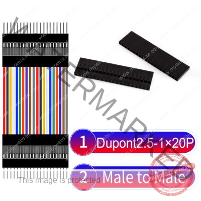 Dupont 2.54mm Male to Male 1×20Pin Cable