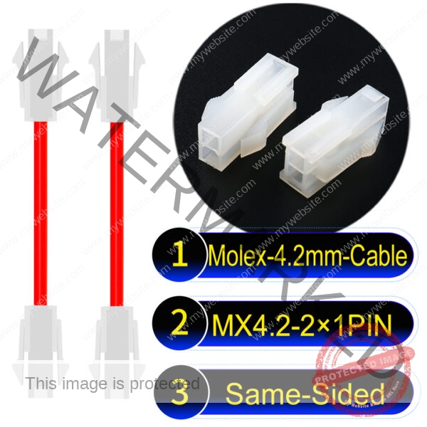 Molex MX4.2mm Dual Row 2×1Pin Mini-Fit Jr Female Same-Side-Head Cable