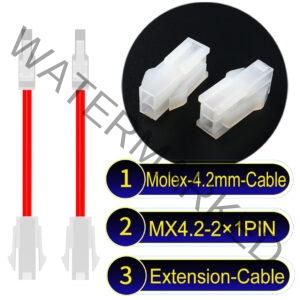 Molex MX4.2mm Dual Row 2×1Pin Mini-Fit Jr Male Female Extension Cable