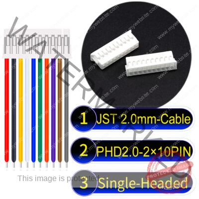 JST PHD2.0 2×10Pin Dual Row Single-Headed Cable