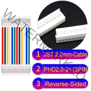 JST PHD2.0 2×12Pin Dual Row Reverse-Side-Head Cable