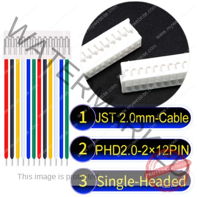 JST PHD2.0 2×12Pin Dual Row Single-Headed Cable