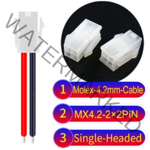 Molex MX4.2mm Dual Row 2×2Pin Mini-Fit Jr Female Single-Headed Cable