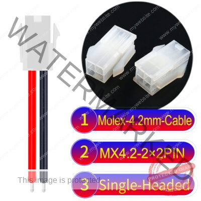 Molex MX4.2mm Dual Row 2×2Pin Mini-Fit Jr Female Single-Headed Cable