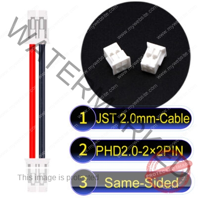 JST PHD2.0 2×2Pin Dual Row Same-Side-Head Cable