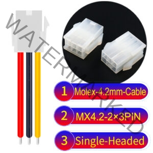 Molex MX4.2mm Dual Row 2×3Pin Mini-Fit Jr Female Single-Headed Cable