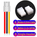 Molex MX4.2mm Dual Row 2×3Pin Mini-Fit Jr Male Single-Headed Cable